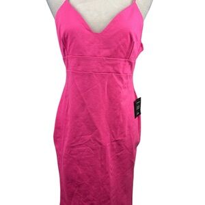NWT Lulu’s hot pink spaghetti strap dress size XL